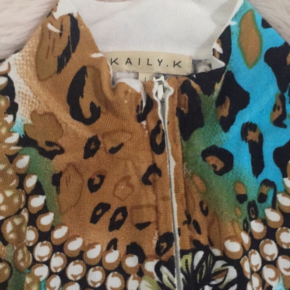 Leopard Muti color cardigan - Picture 3 of 4